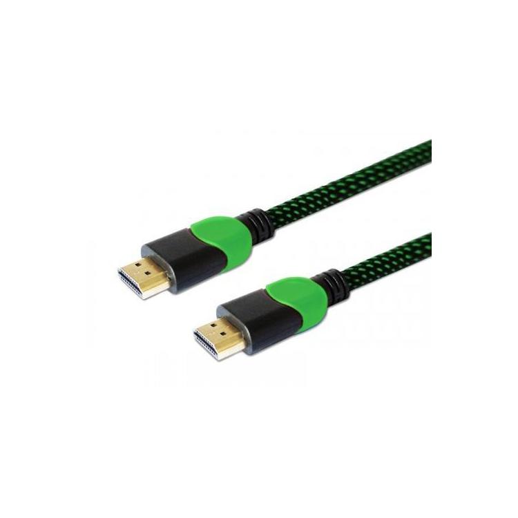 Kabel HDMI 2.0 zielono-czarny 1,8m, GCL-03