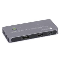 Przełącznik KVM Techly USB-C 2x1 / DisplayPort 1.4 Video 8K