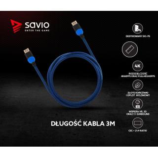 Kabel HDMI 2.0 dedykowany do Playstation niebiesko-czarny...