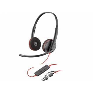 Słuchawki Blackwire 3220 Stereo USB-C Headset +USB-C/A...