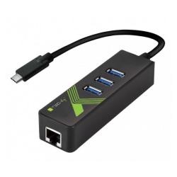 Karta sieciowa / Adapter Techly USB-C / Gigabit RJ45 Hub...