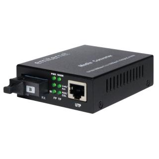 Emiter EM/1GB-ETH-1XSC-1550 Konwerter światłowodowy WDM Ethernet 10/100/1000 Mbps RJ45/1xSC SM 9/125 (Tx 1550nm / Rx 1310nm)