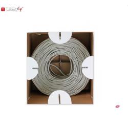 Kabel instalacyjny TechlyPro skrętka Cat5e UTP 4x2 drut CCA 305m, szary