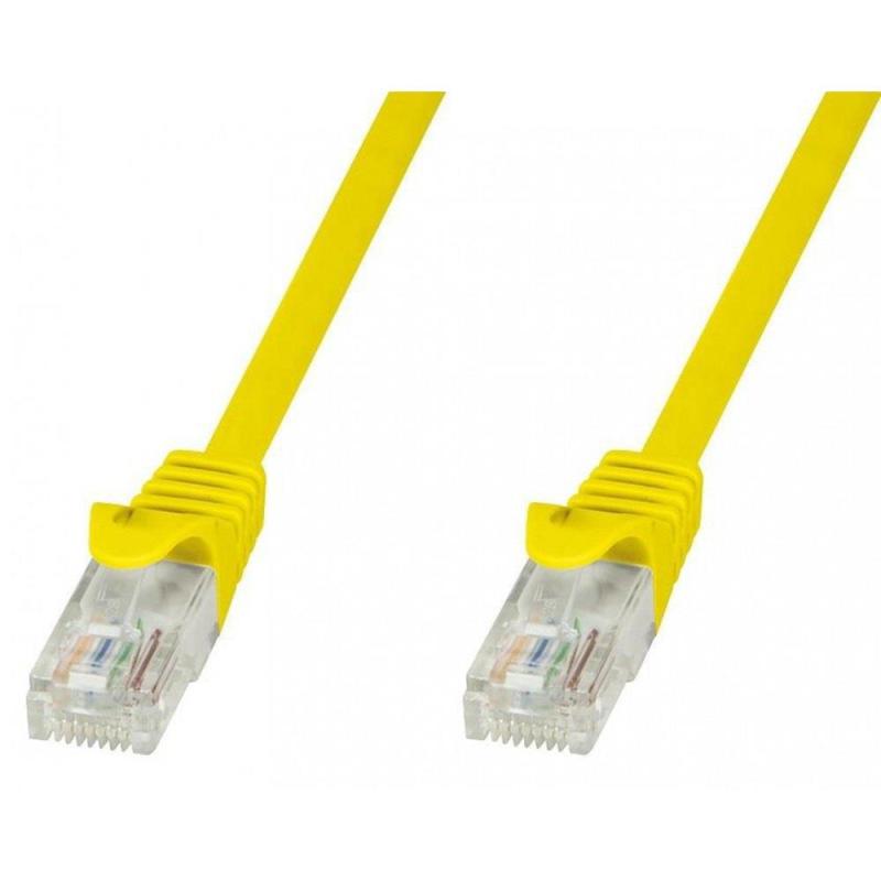 PatchCord Techly Cat.5e UTP CCA 1,5m żółty