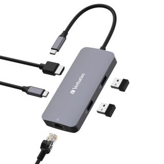 Hub USB Verbatim Multi Port CMH-05: 1x USB-C PD, 2xUSB-A 3.0, 1xHDMI, RJ-45