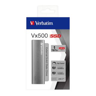 Dysk SSD zewnętrzny Verbatim VX500 1TB USB-C 3.1 aluminium