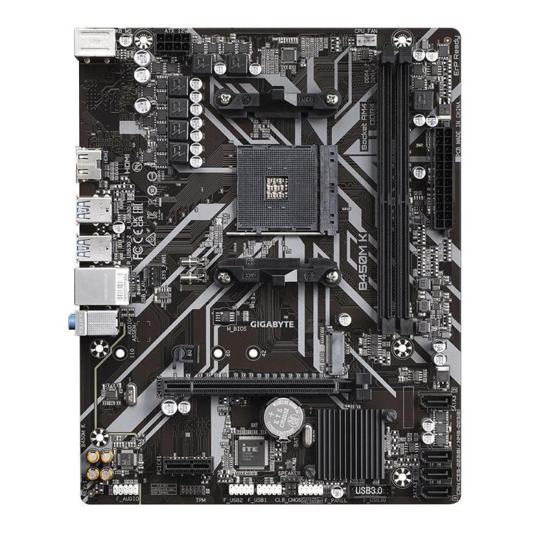 Płyta Gigabyte B450M K /AMD B450/DDR4/SATA3/M.2/USB3.0/PCIe3.0/AM4/mATX