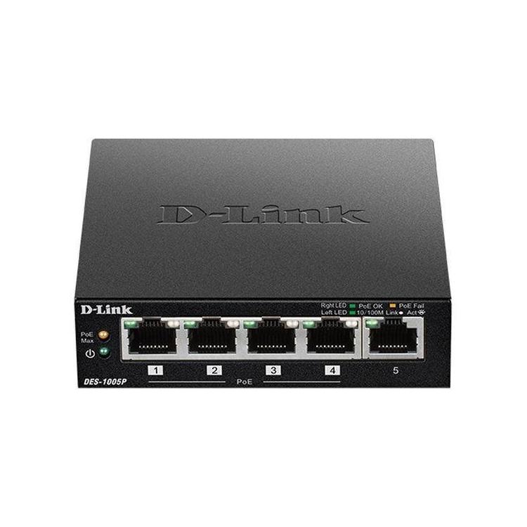 Switch niezarządzalny D-Link DES-1005P 5x10/100 Mb/s PoE