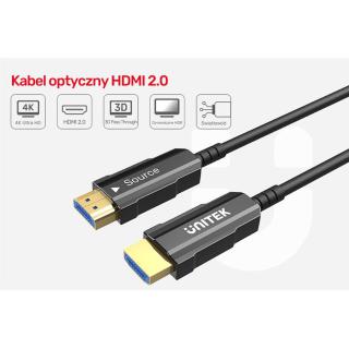 UNITEK KABEL OPTYCZNY HDMI 2.0 AOC 4K 60HZ 20M