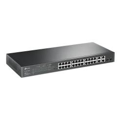 Switch zarządzalny TP-Link TL-SL2428P Smart JetStream 24x10/100 PoE+, 2x1Gb, 2x1Gb Combo RJ45/SFP