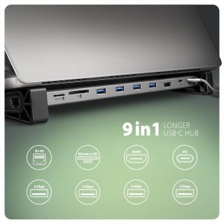 HMC-10HLS Wieloportowy hub USB 5Gbps 4x USB-A, HDMI...