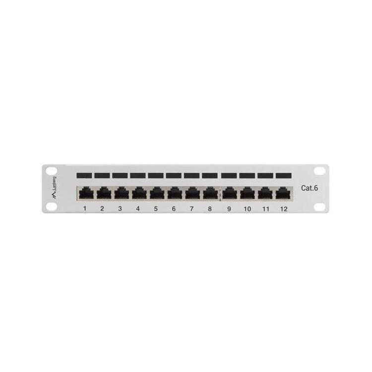 Patch panel Lanberg PPF6-9012-S (1U 10" kat. 6 FTP 12xRJ-45)