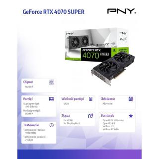 Karta graficzna GeForce RTX 4070 SUPER 12GB VERTO DUAL FAN OC