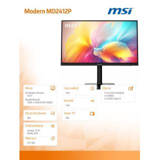 Monitor Modern MD2412P 23.8 cala/FLAT/LED/FHD/100Hz