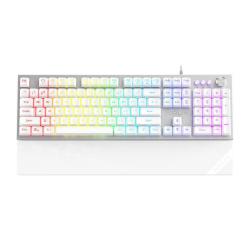 Klawiatura przewodowa Krux Frost Silver-White RGB Gaming...