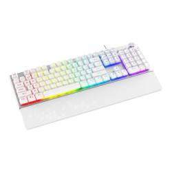 Klawiatura przewodowa Krux Frost Silver-White RGB Gaming White