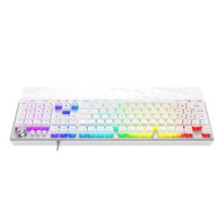 Klawiatura przewodowa Krux Frost Silver-White RGB Gaming White