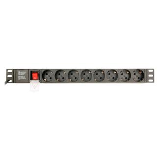 GEMBIRD LISTWA ZASILAJĄCA RACK 19" PDU EG-PDU-014 1U, 16A, 8X SCHUKO, KABEL 3M