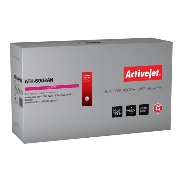 Activejet ATH-6003AN Toner (zamiennik HP 124A Q6003A, Canon CRG-707M Premium 2000 stron czerwony)