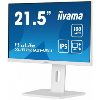 Monitor 21.5 cala ProLite XUB2292HSU-W6 IPS,100Hz,FreeSync,PIVOT,0.4ms,HDMI, DP,4xUSB(3.2),2x2W,HAS(150mm), Biały