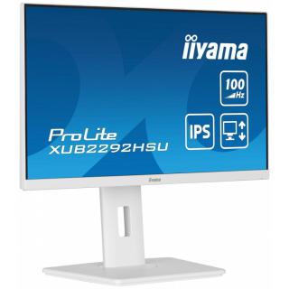 Monitor 21.5 cala ProLite XUB2292HSU-W6 IPS,100Hz,FreeSync,PIVOT,0.4ms,HDMI, DP,4xUSB(3.2),2x2W,HAS(150mm), Biały