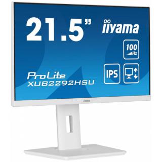 Monitor 21.5 cala ProLite XUB2292HSU-W6 IPS,100Hz,FreeSync,PIVOT,0.4ms,HDMI, DP,4xUSB(3.2),2x2W,HAS(150mm), Biały