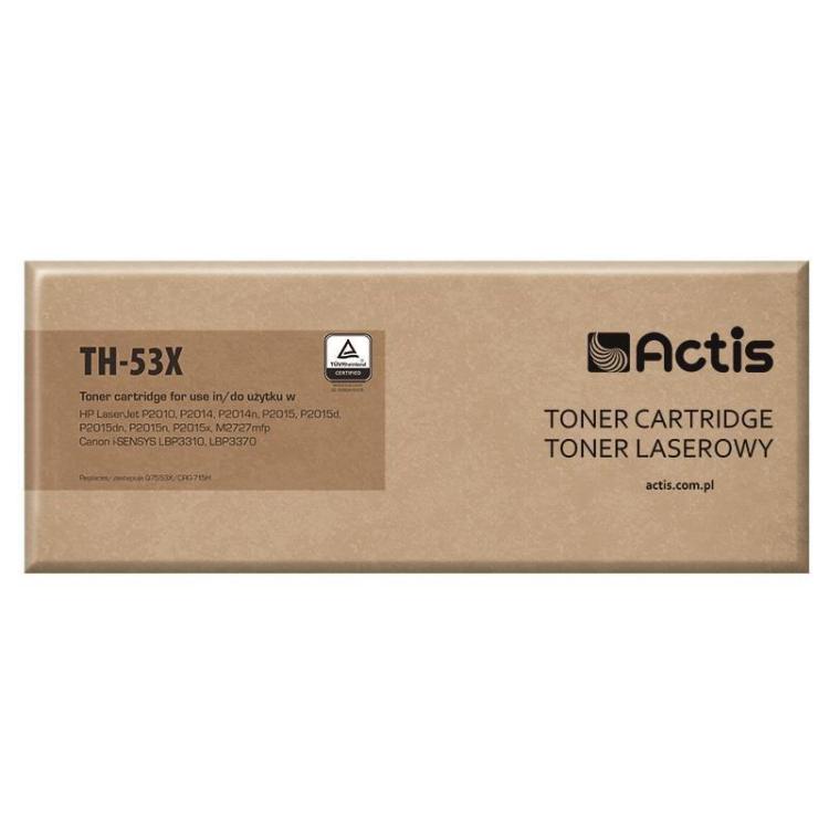 Actis TH-53X Toner (zamiennik HP 53X Q7553X, Canon CRG-715H Standard 7000 stron czarny)