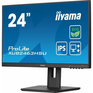 Monitor 23.8 cala ProLite XUB2463HSU-B1 IPS,100HZ,ECO,3ms,SLIM,HDMI,DP,2x USB3.22x2W,HAS(150mm),TCO,EPEAT