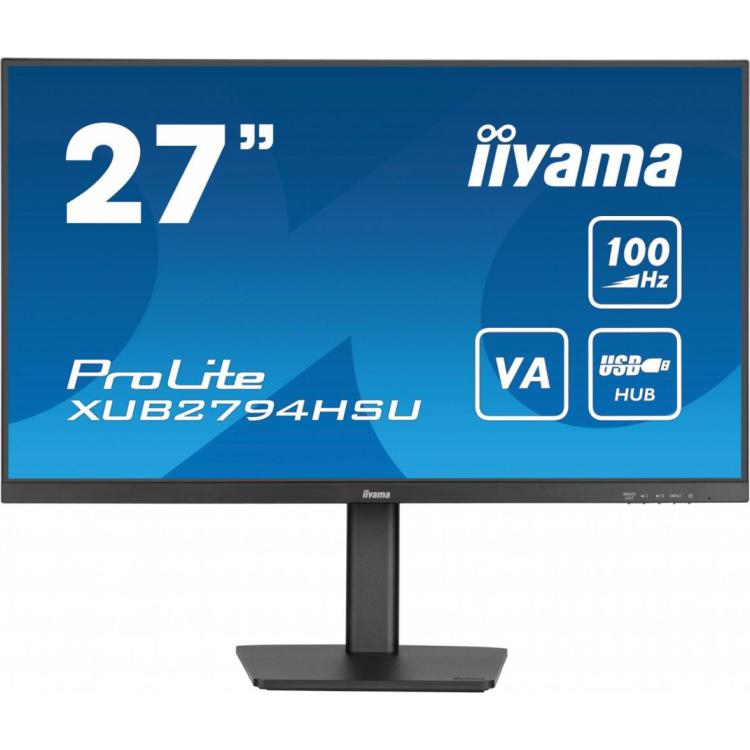 Monitor 27 cali ProLite XUB2794HSU-B6 VA,FHD,100HZ,4000:1,1MS,HDMI,DP,2xUSB, FreeSync,2x2W,HAS(150mm),PIVOT