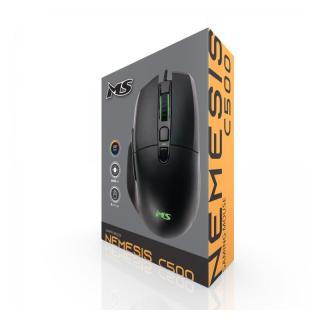 Mysz gamingowa przewodowa Nemesis C500 8000 DPI RGB LED czarna