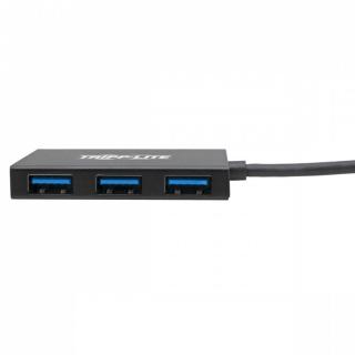 4-portowy, smukły, przenośny koncentrator USB-A USB 3.2 Gen 1 Obudowa aluminiowa U360-004-4A-AL