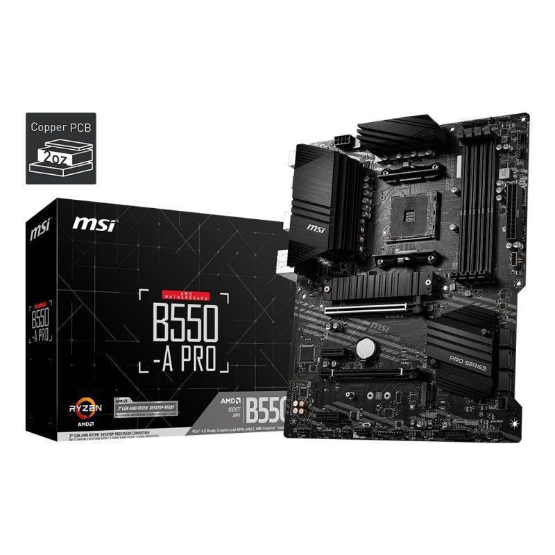 Płyta MSI B550-A PRO /AMD B550/DDR4/SATA3/M.2/USB3.1/PCIe4.0/AM4/ATX