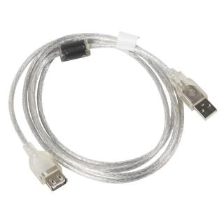 Kabel Lanberg CA-USBE-12CC-0018-TR (USB 2.0 M - USB 2.0 F 1,8m kolor biały)