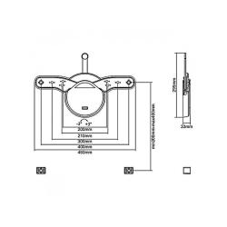 Uchwyt do telewizora Maclean MC-877 23" do 55" Super Slim do 40 kg Automatyczne mocowanie telewizora max VESA 400x400