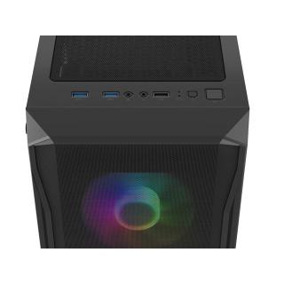 Obudowa Fury Shobo SH4F RGB Midi Tower z oknem Czarna