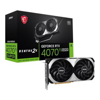 Karta VGA MSI GeForce RTX 4070 Ti SUPER 16G VENTUS 2X OC 16GB GDDR6X 256bit HDMI+3xDP PCIe4.0