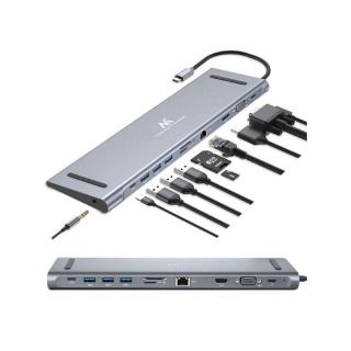 Maclean Stacja dokująca USB-C HUB Type-C 11w1 MCTV-850