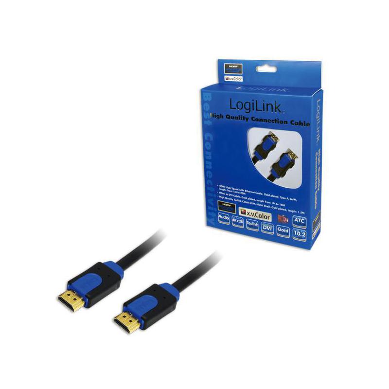 Kabel HDMI LogiLink CHB1110 High Speed Ethernet, 10m