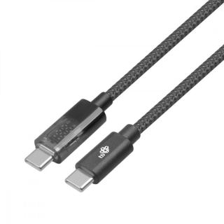 Kabel USB C - USB C 1m ze wskaźnikiem mocy ładowania (100 W)