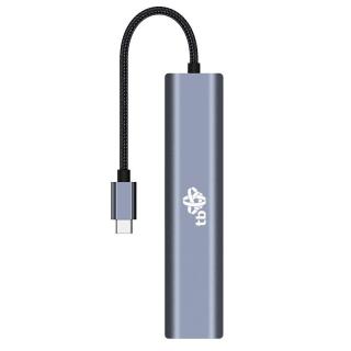 Adapter HUB USB C 6w1 - HDMI, USBx3, PD, RJ-45