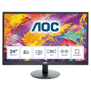 Monitor AOC M2470SWH (23,6" MVA FullHD 1920x1080 HDMI, VGA kolor czarny)