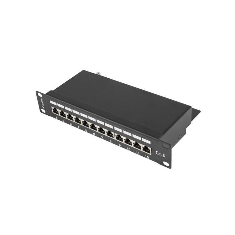 Patch panel Lanberg PPF6-9012-B (1U 10" kat. 6 FTP 12xRJ-45)