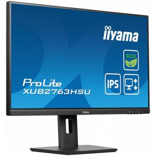 Monitor 27 cali ProLite XUB2763HSU-B1 IPS,100HZ,ECO,3ms,SLIM,HDMI,DP,2x USB3.22x2W,HAS(150mm),TCO,EPEAT