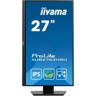 Monitor 27 cali ProLite XUB2763HSU-B1 IPS,100HZ,ECO,3ms,SLIM,HDMI,DP,2x USB3.22x2W,HAS(150mm),TCO,EPEAT