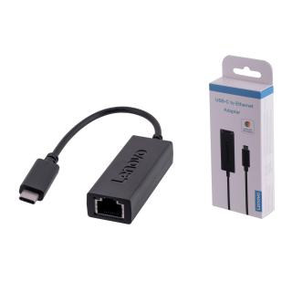 Adapter Lenovo USB-C/RJ45, GX90S91832, czarny