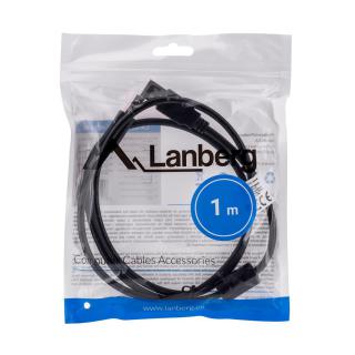 LANBERG KABEL USB-A - USB-B M/M 1M (FERRYT, CZARNY) CA-USBA-11CC-0010-BK