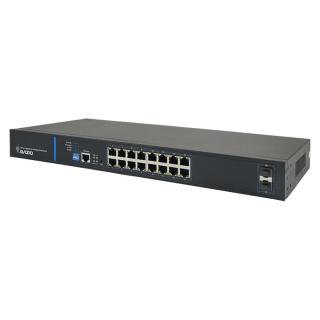 AVIZIO SWITCH ZARZĄDZALNY 16 PORTÓW RJ45 POE 1GB/S + 2 PORTY SFP UPLINK 1GB/S (BUDŻET MOCY 150W)