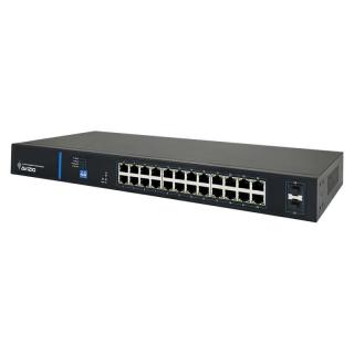 AVIZIO SWITCH NIEZARZĄDZALNY 24 PORTY RJ45 POE 1GB/S + 2 PORTY SFP UPLINK 1GB/S (BUDŻET MOCY 250W)