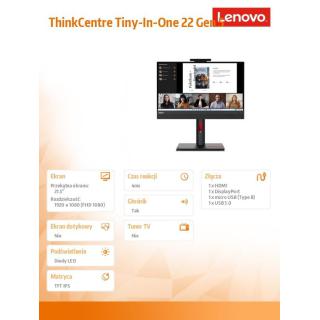 Monitor 21.5 cala ThinkCentre Tiny-in-One Touch Gen 5 12N9GAT1EU