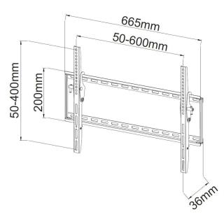 Uchwyt ścienny LCD/LED Techly 40"-65", 50 kg slim